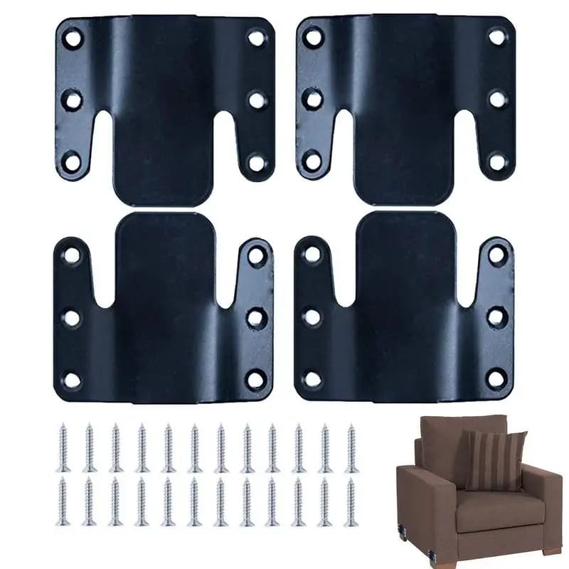 Connecteur de canapé sectionnel en acier inoxydable, support de verrouillage avec 24 vis pour meuble