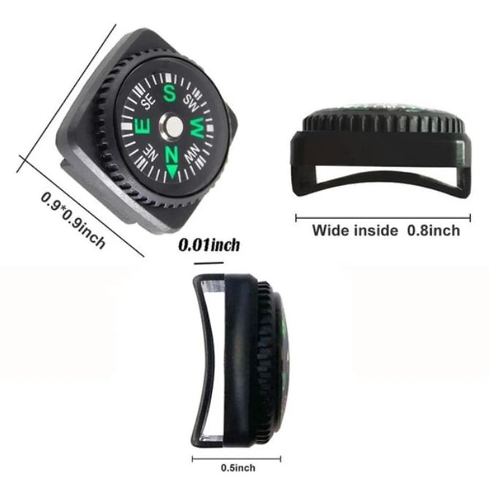 Mini boussole de bracelet Portable détachable, 10 pièces/lot, pour Camping en plein air, randonnée, 