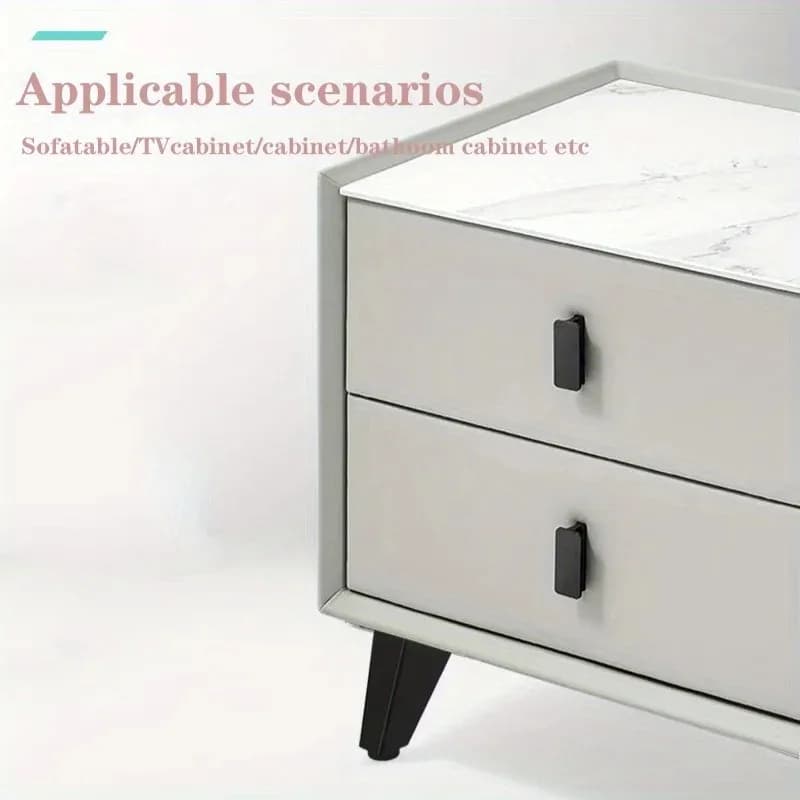4 pièces 8CM pieds de meubles réglables pieds de canapé pieds d'armoire inclinés en aluminium pour m