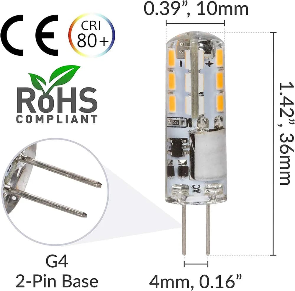 Ampoule Led G4 2W 3W 5W 9W 12W 15W 12V AC220V, économie de lampe en Silicone, Angle de faisceau 360,