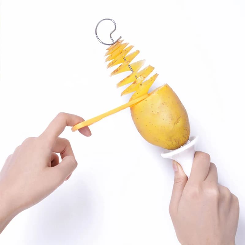 Coupe-pommes de terre en spirale, tranche torsadée, tour de pommes de terre tourbillon, bricolage cr