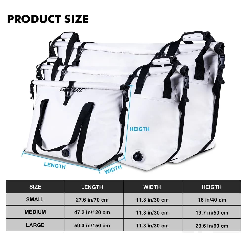 Goture-Sac isotherme pour la pêche en bateau, sac de congélation marin étanche, sac de transport de 