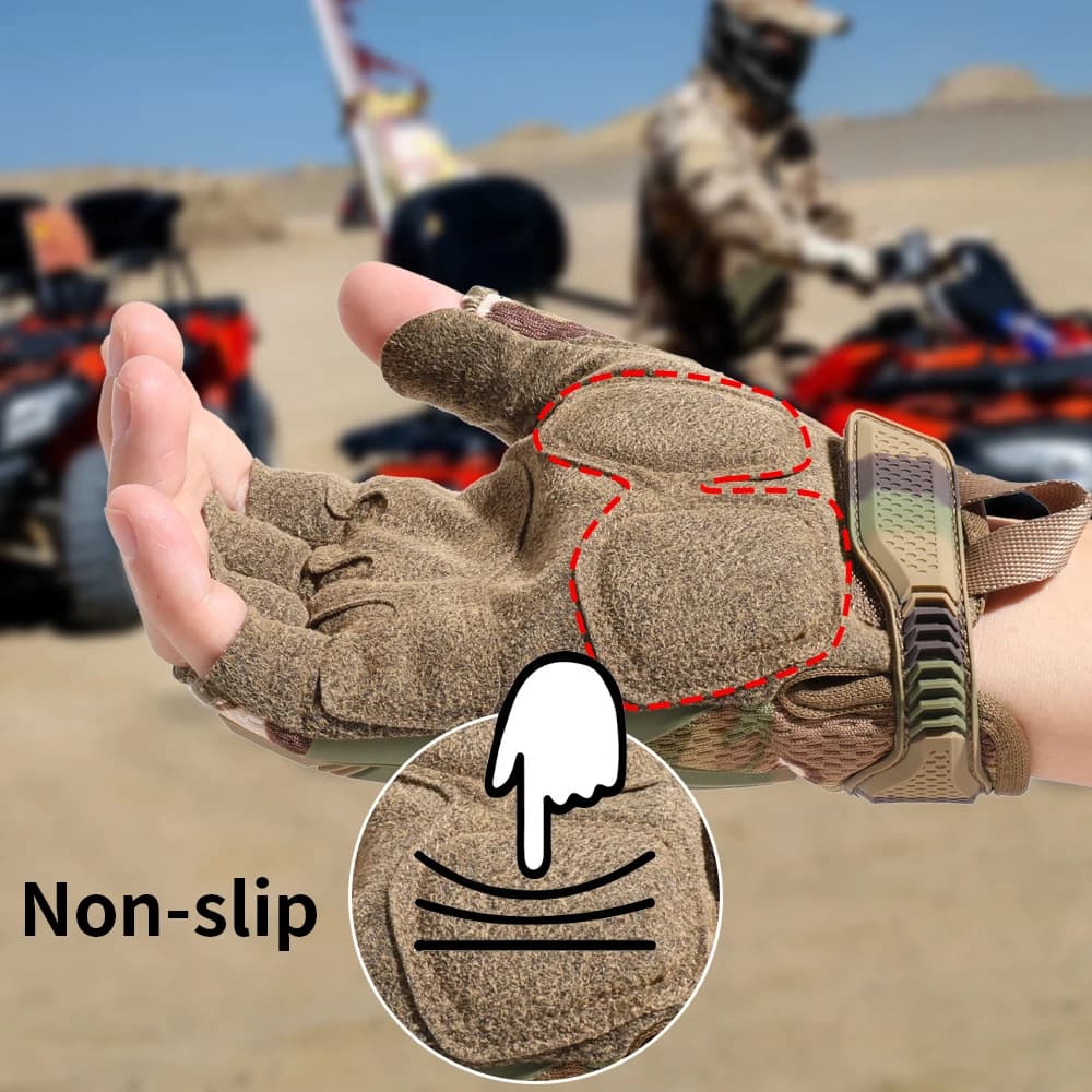 Gants tactiques sans doigts pour hommes, sport, Airsoft, Combat, Paintball, tir, chasse, conduite, t