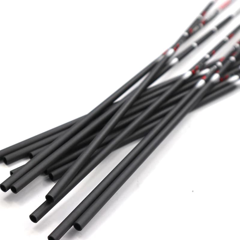 12 pièces tir à l'arc pur carbone flèches arbre ID4.2mm noir/rose 30 pouces pour arc classique et fl