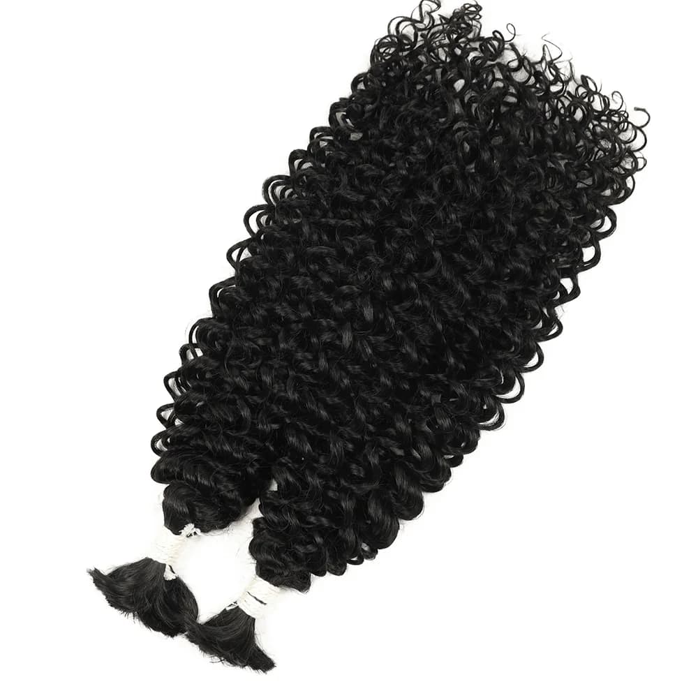 2 pièces de tresses synthétiques bouclées crépues de 30 pouces, cheveux en vrac, fibre organique, sa