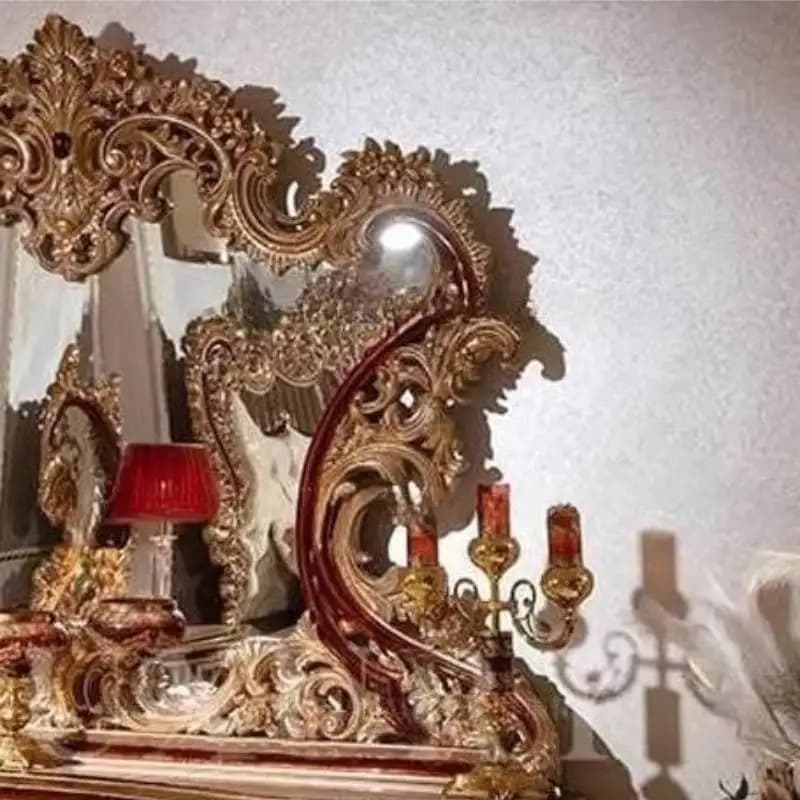Commode de maquillage de luxe avec miroir vintage pour adultes, bureau de maquillage d'angle pas che
