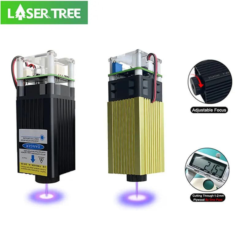 Laser arbre 20W Module Laser 450nm 40W TTL tête de graveur Laser à lumière bleue pour Machine de déc