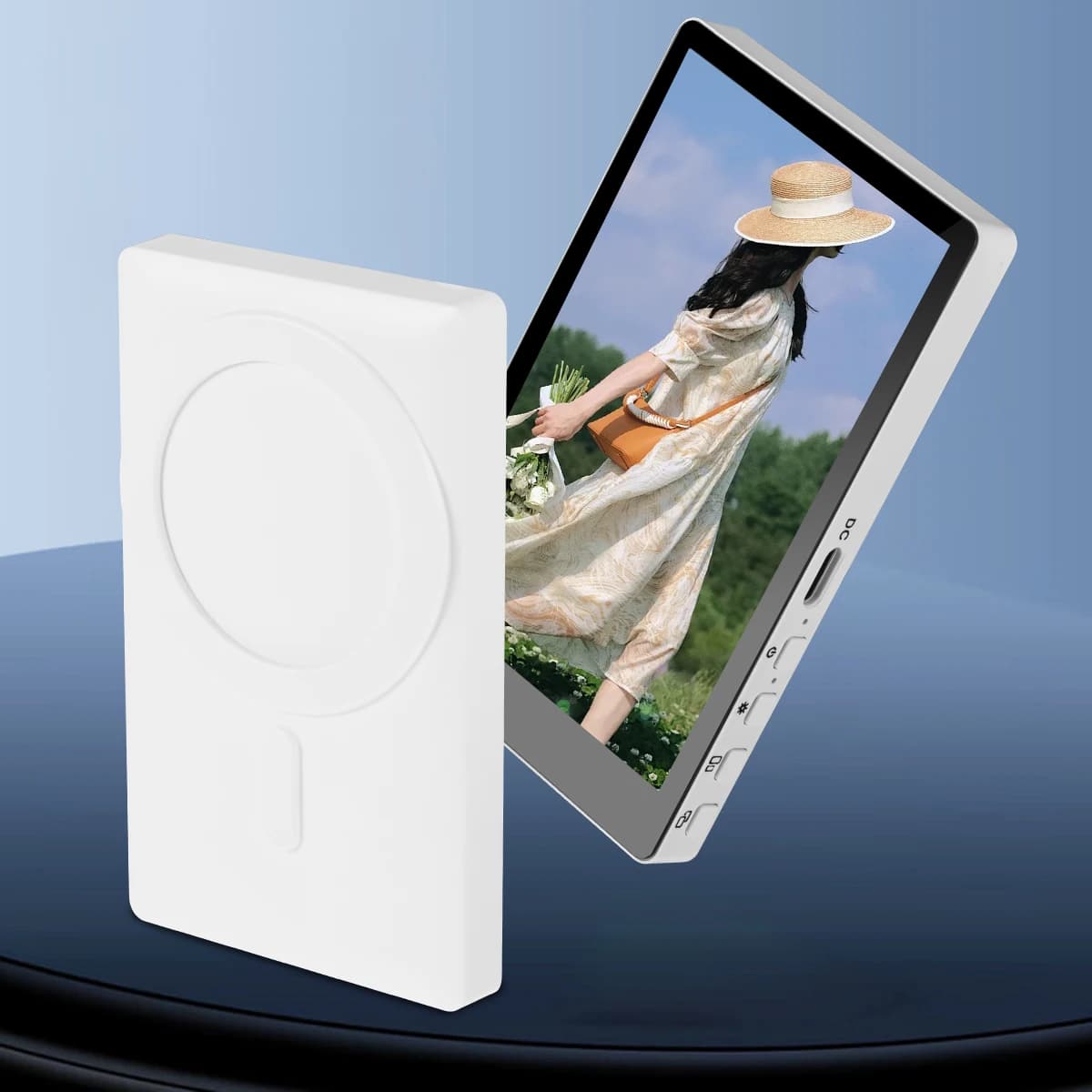 Écran selfie magnétique mobile sans fil Vlog utilisant une caméra arrière du téléphone compatible av