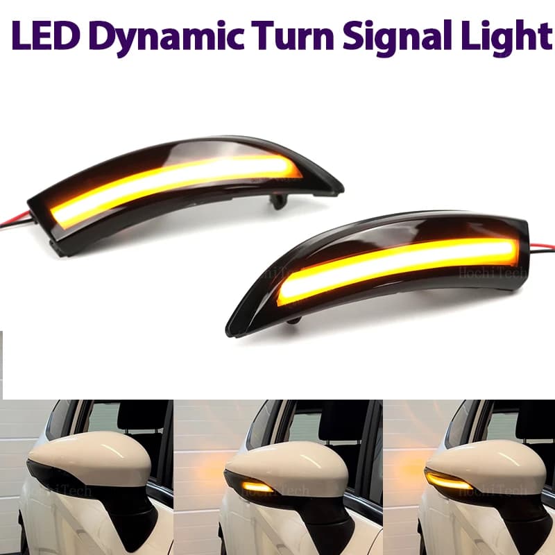 Clignotant dynamique LED fumé pour rétroviseur latéral, lumière clignotante pour Ford Fiesta Mk7 200