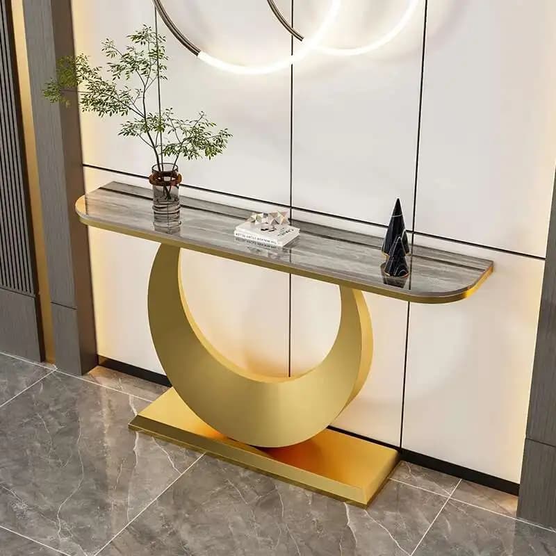 Console moderne professionnelle, décor de couloir, Table d'angle Design de luxe, Console Simple et U