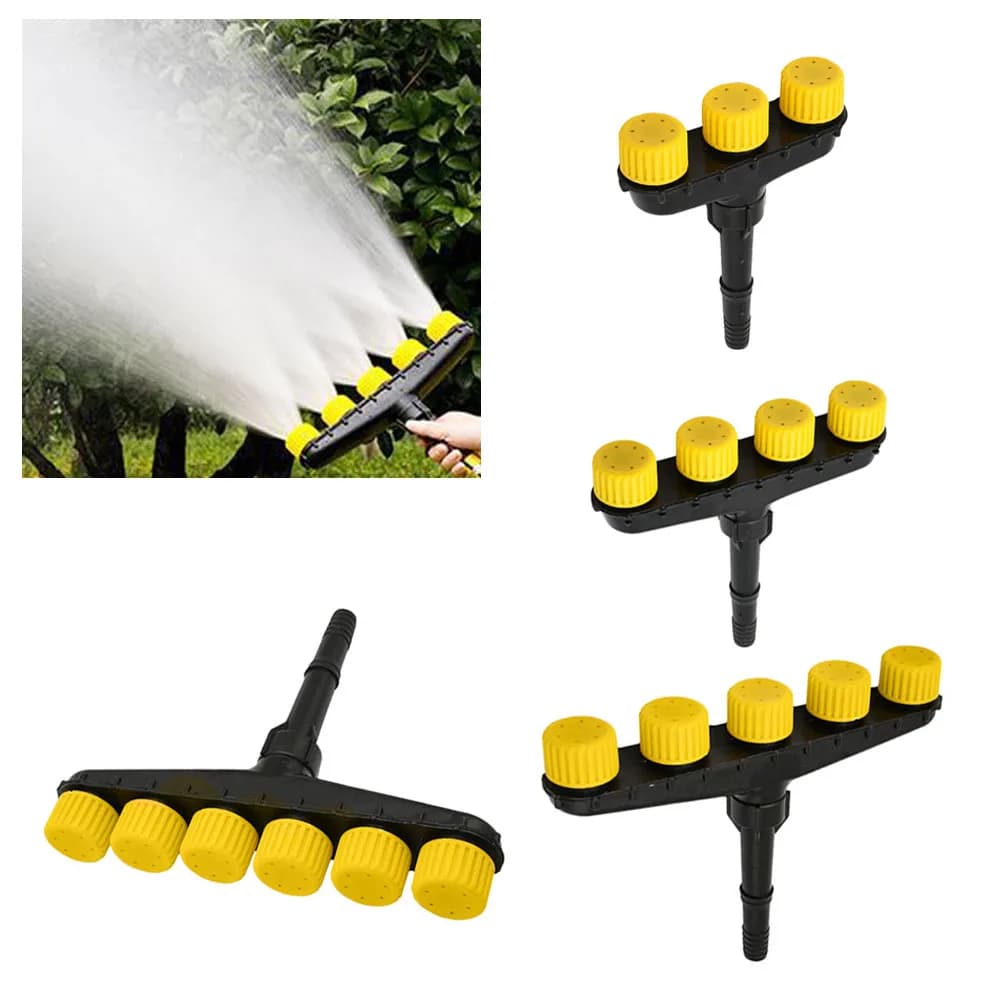 Arroseur d'arrosage de pelouse de jardin, buse de brouillard d'eau à 3/4/5/6 têtes pour tuyau de 1 "