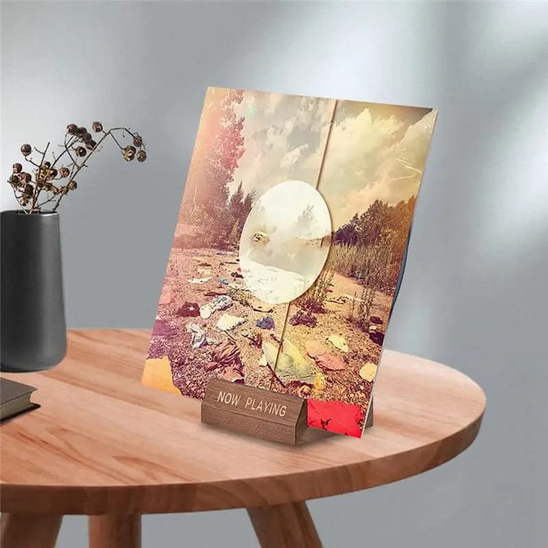 MLGB-1 pièce support de disque vinyle en bois support pour CD unique présentoir LP présentoir