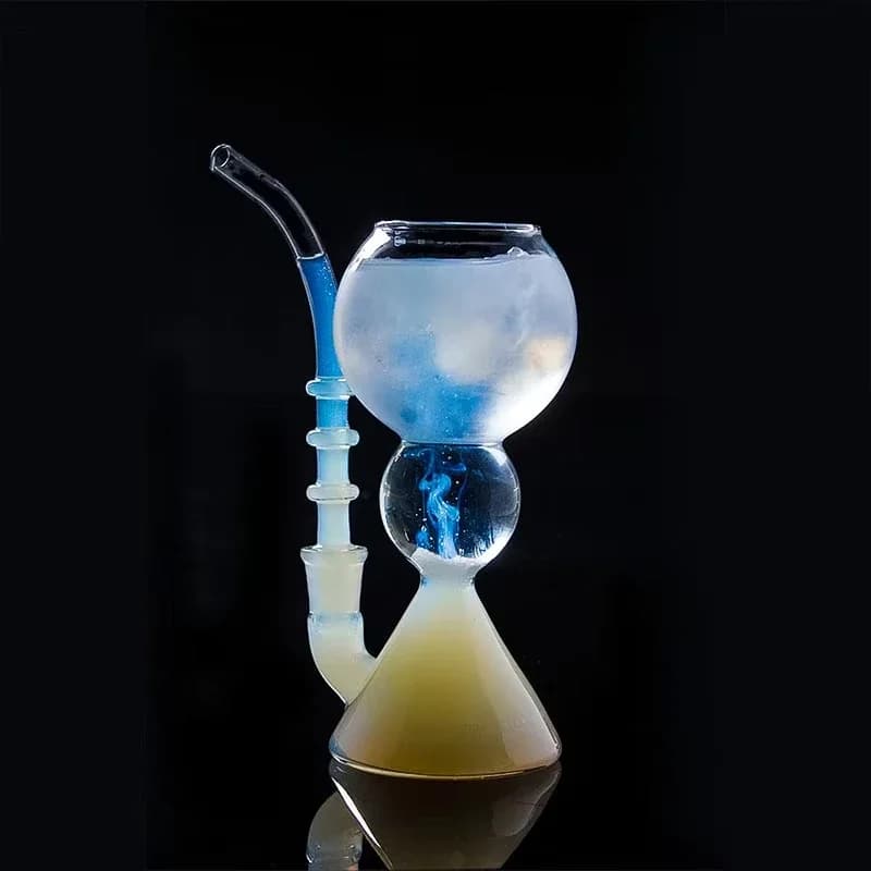Verre d'absinthe Transparent/tasse en verre avec paille/verre à Cocktail/tasse en verre résistant à 