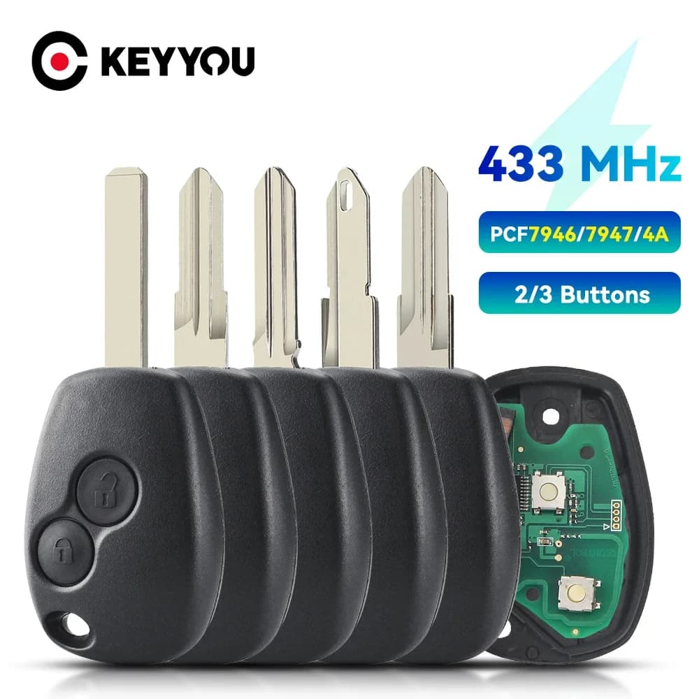 KEYYOU clé de voiture à distance pour Renault Duster Modus Clio 3 Twingo DACIA Logan Sandero Kangoo 