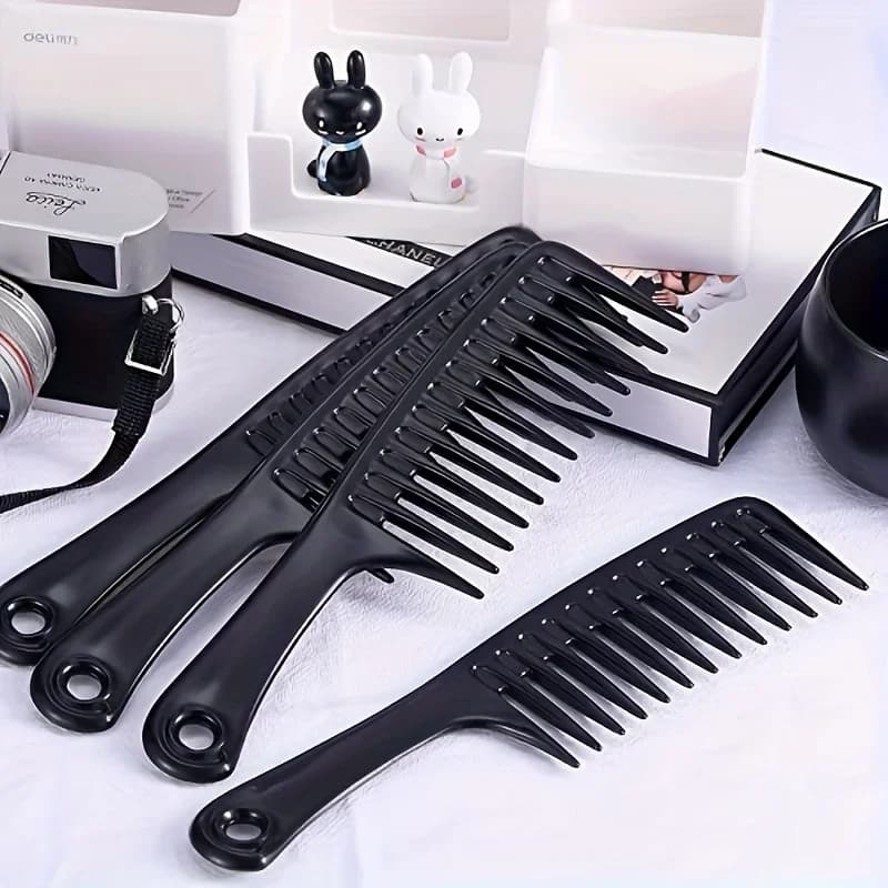 Peignes à dents larges 1/4, manche en plastique ABS antistatique et durable, cheveux lisses, adaptés