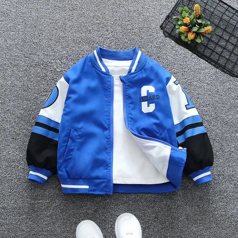 Veste de printemps et d'automne pour garçons, coupe-vent à fermeture éclair, vêtements d'extérieur p