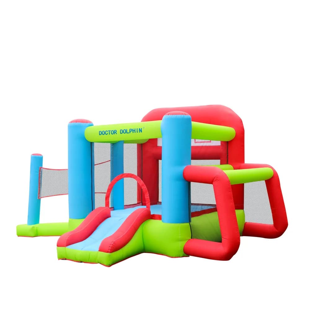 Jeux de Sport en plein air avec toboggan et balle, château rebondissant, châteaux sautants, maison g
