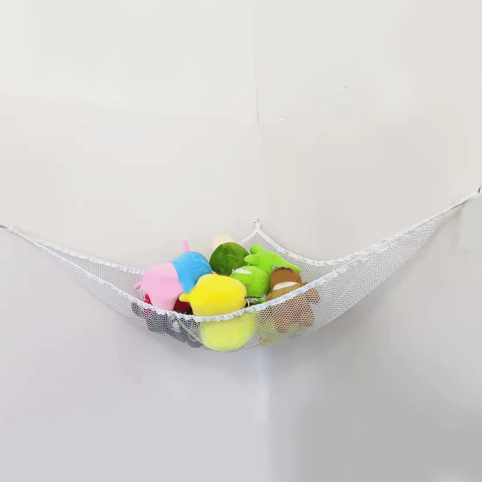 Filet en maille pour jouet, hamac d'angle, animaux en peluche, organisateur de rangement suspendu po