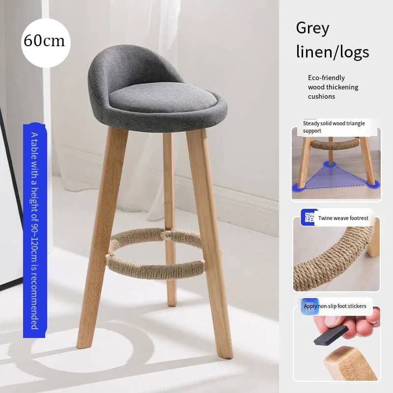 Tabourets de Bar hauteur sans dossier tabourets hauts en bois pour îlot de cuisine chaises de Bar mo