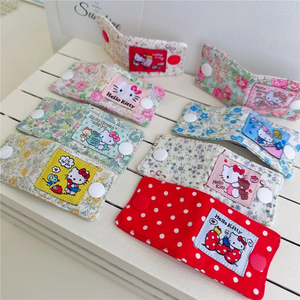 Hello Kitty tissu câble de données pince de rangement Kt chat chargeur cordon support de stockage li