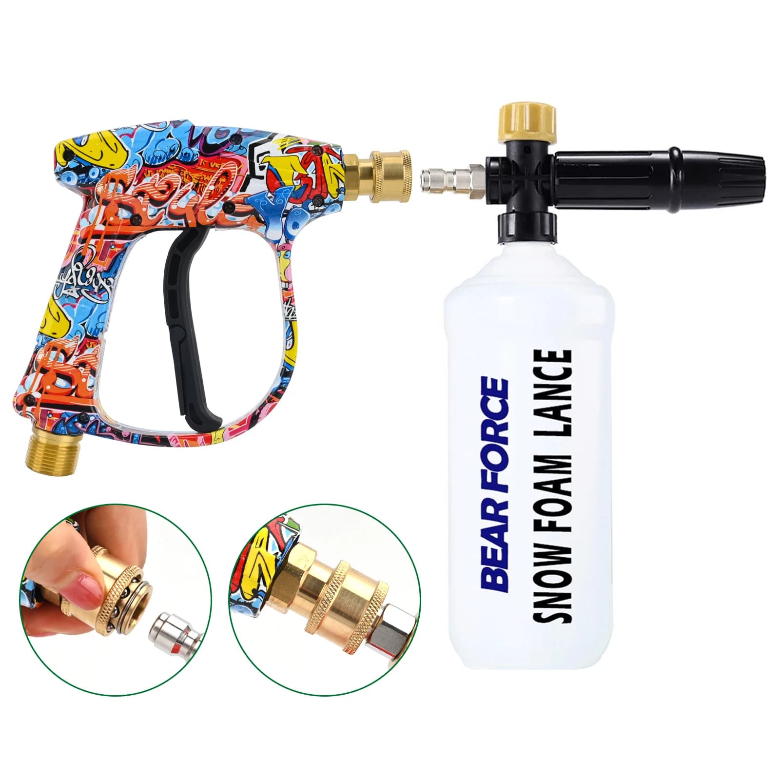 Pistolet à eau pour nettoyeur haute pression, connecteur de tuyau de nettoyage de voiture pour Karch