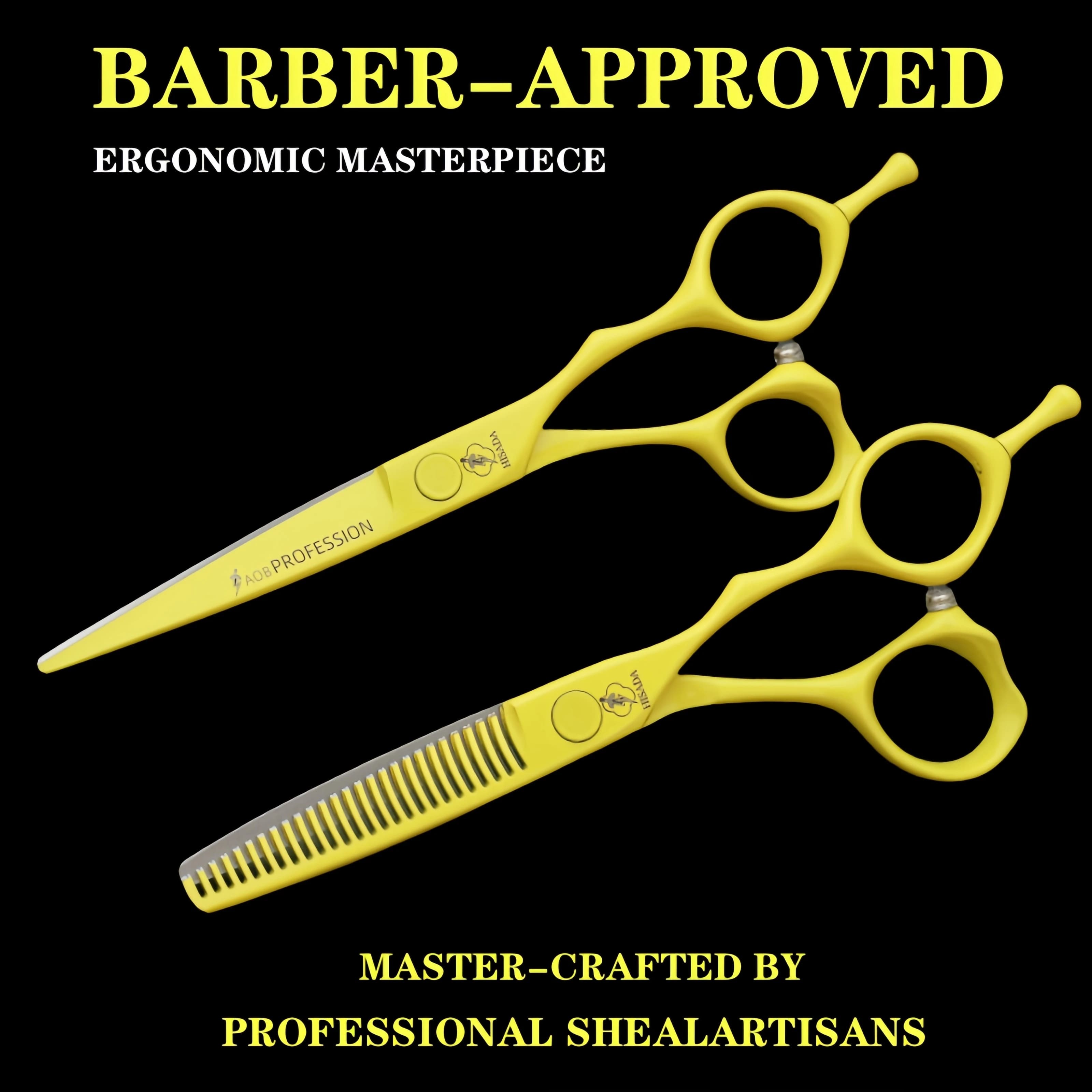 HISADA ciseaux de coiffure 6 pouces jaune ciseaux haut de gamme VG10 le matériau est tranchant et ré