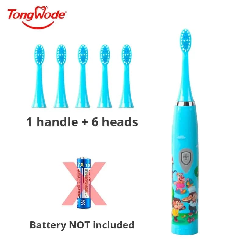 Brosse à dents électrique sonique pour enfants, IPX7, étanche, dessin animé coloré, utilisation pour