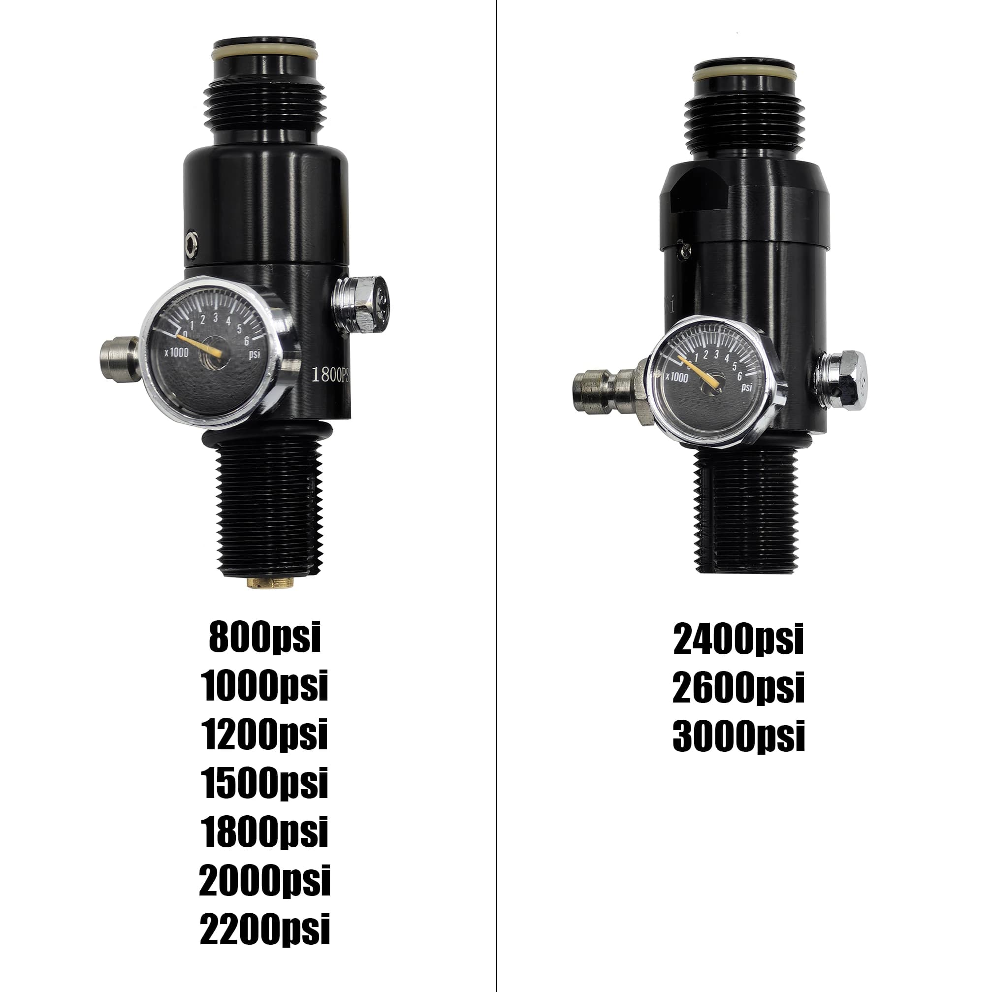 HPA 4500psi cylindre régulateur de réservoir d'air filetage de Valve M18 * 1.5 ou 5/8-18UNF sortie 8