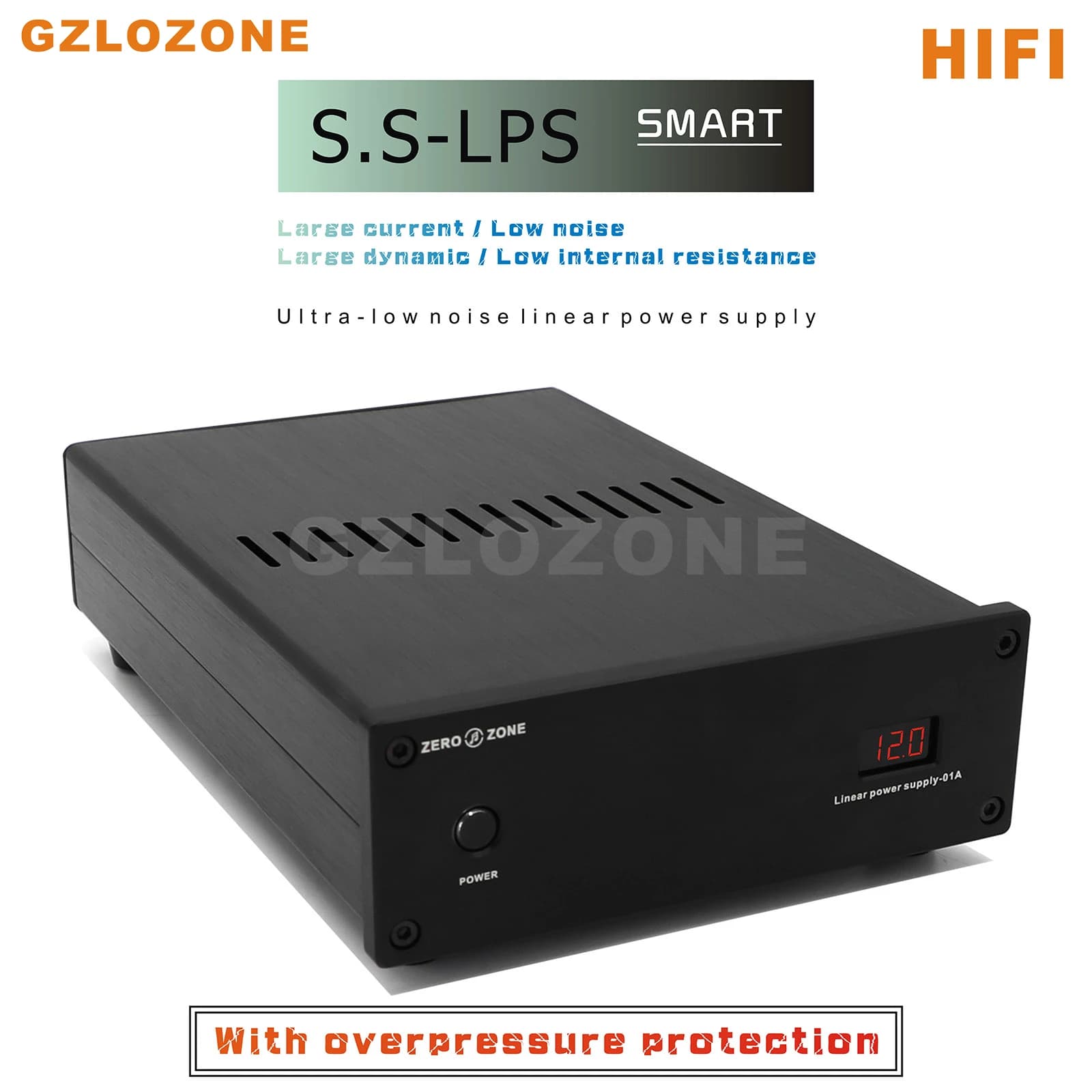 Smart Ver HIFI S.S-LPS-1706A Alimentation linéaire ultra-faible bruit DC 5V/9V/12V/15V/18V/19V Avec 
