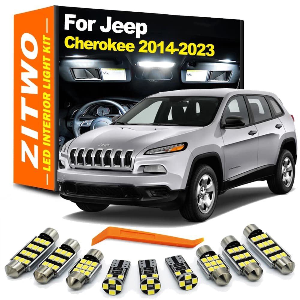 ZITWO – Kit d'ampoules intérieures LED, 16 pièces, pour Jeep Cherokee KL 2014 2015 - 2017 2018 2019 