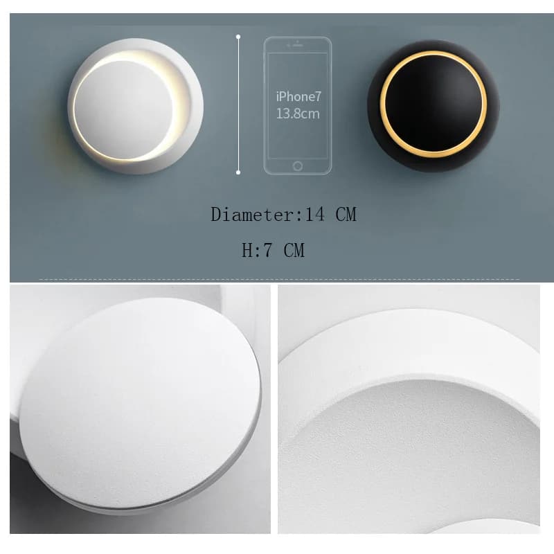5W LED lampes murales modernes 350 degrés rotatif lampe appliques murales utilisation pour salon cha