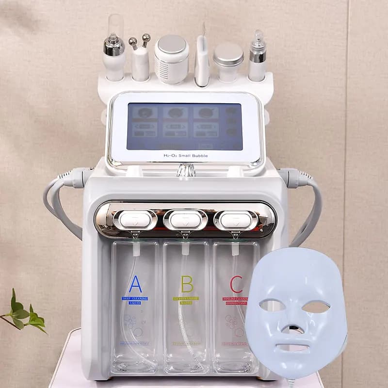 7 en 1 Aqua Peeling H2O2 Machine faciale Hydra eau Dermabrasion épurateur de peau Peel oxygène Jet M