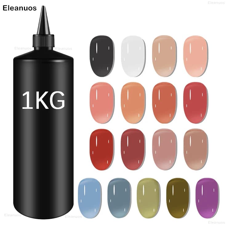 Eleanuos vente en gros 1 kg sans lingette couche de finition Super qualité tremper UV LED Base en ca