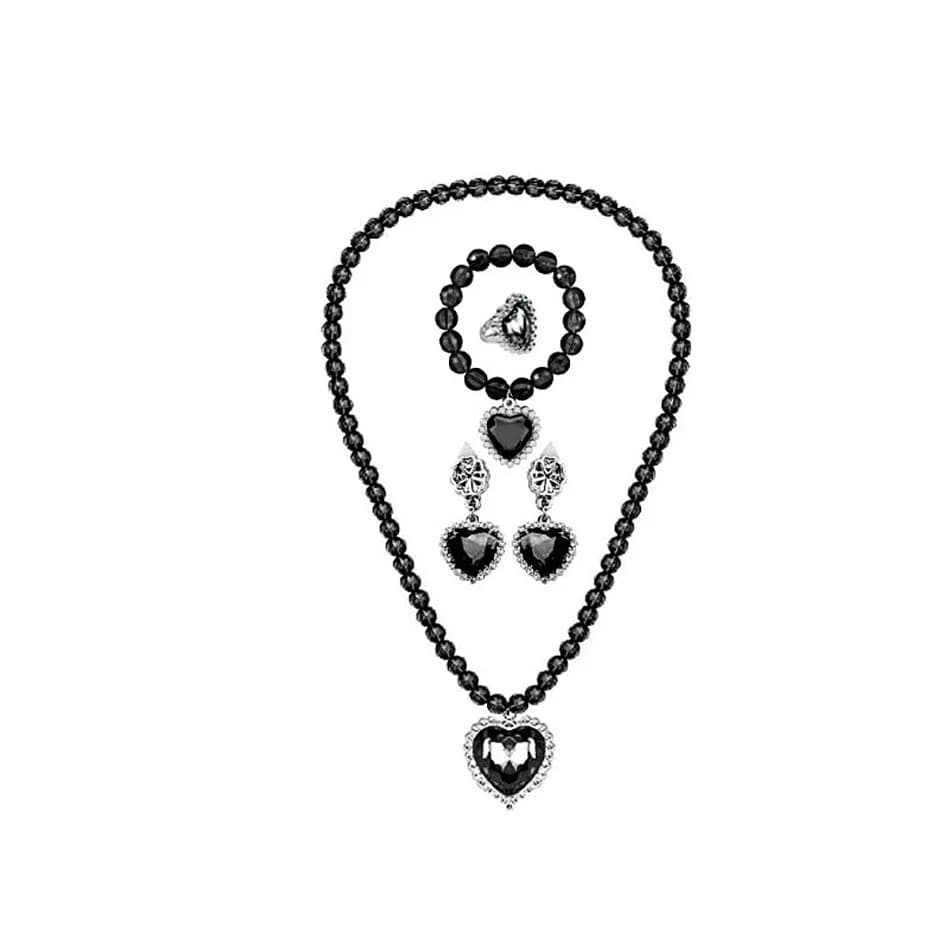 Enfants filles Elsa Sofia Belle princesse accessoires raffinement perles collier Bracelet bague bouc