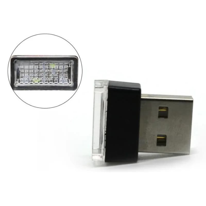 7 couleurs Mini USB veilleuse LED modélisation lampe de nuit pour voiture lumière ambiante néon inté