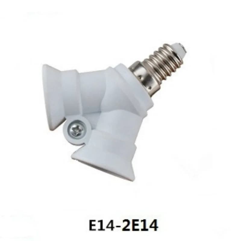 1 pièces universel blanc E14 à 2E14 porte-ampoule 2 voies E14 Base de lampe lumière LED support de l