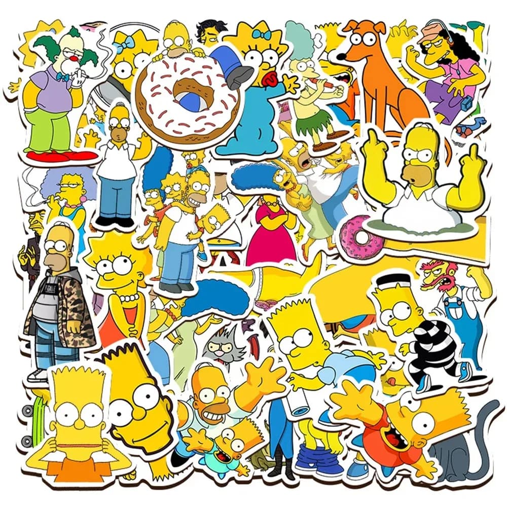 10/30/50 PIÈCES Les Simpsons Dessin Animé Autocollants Graffiti BRICOLAGE Planche À Roulettes Ordina