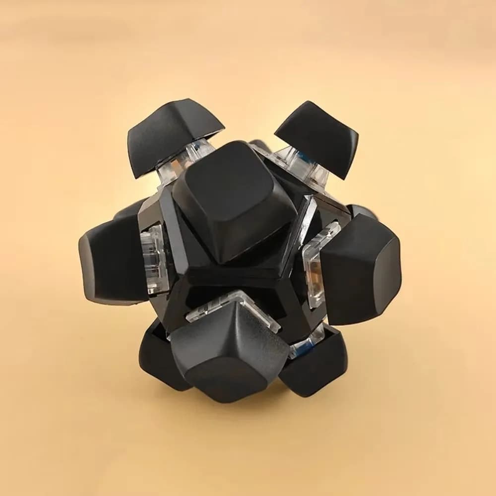 Nouveau 12 touches boule magique Fidget porte-clés touches bouton bricolage clavier doigt clavier ca