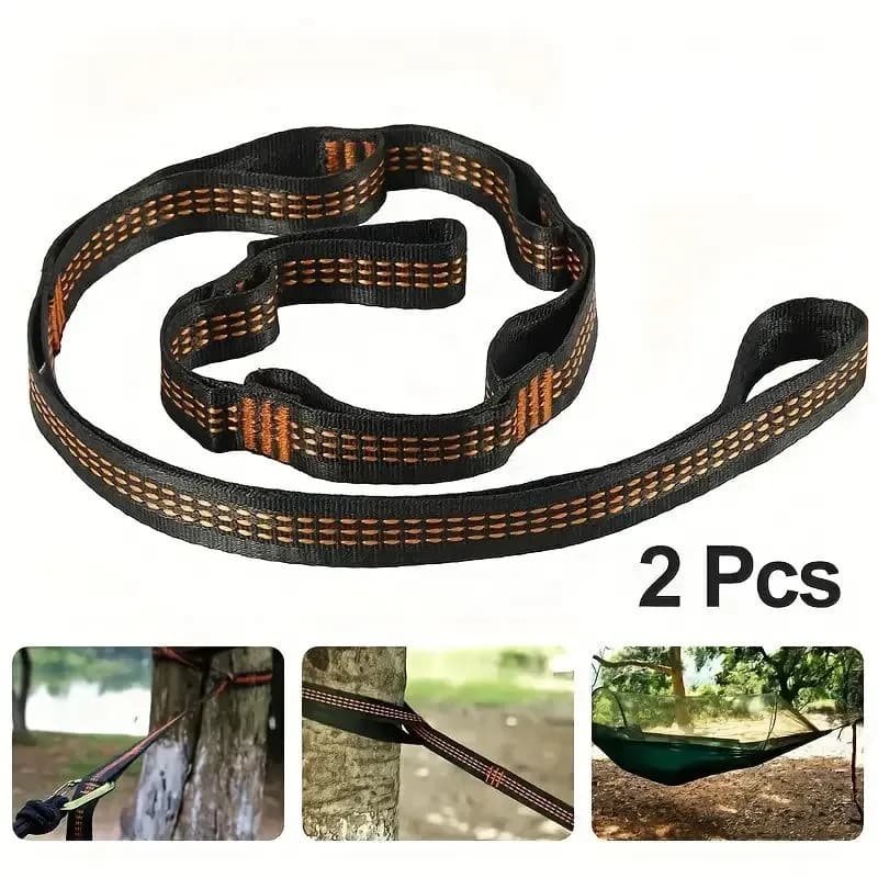 Sangles de hamac à roulement élevé, 2 pièces, corde en Polyester de 600lb pour le Camping en plein a