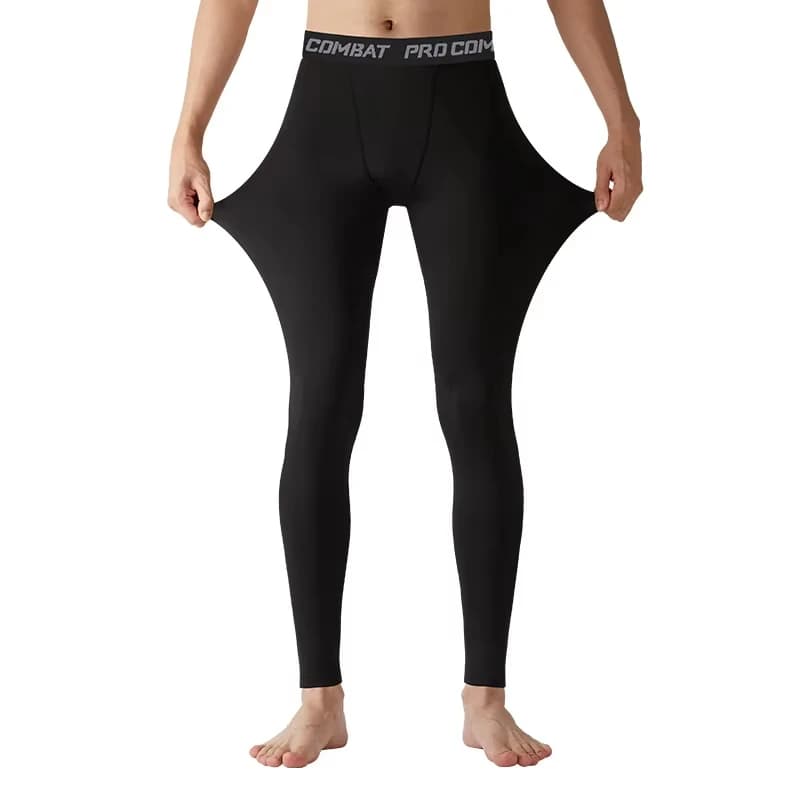 Pantalons de Compression pour hommes, collants de course, Leggings de basket-ball secs et frais, col