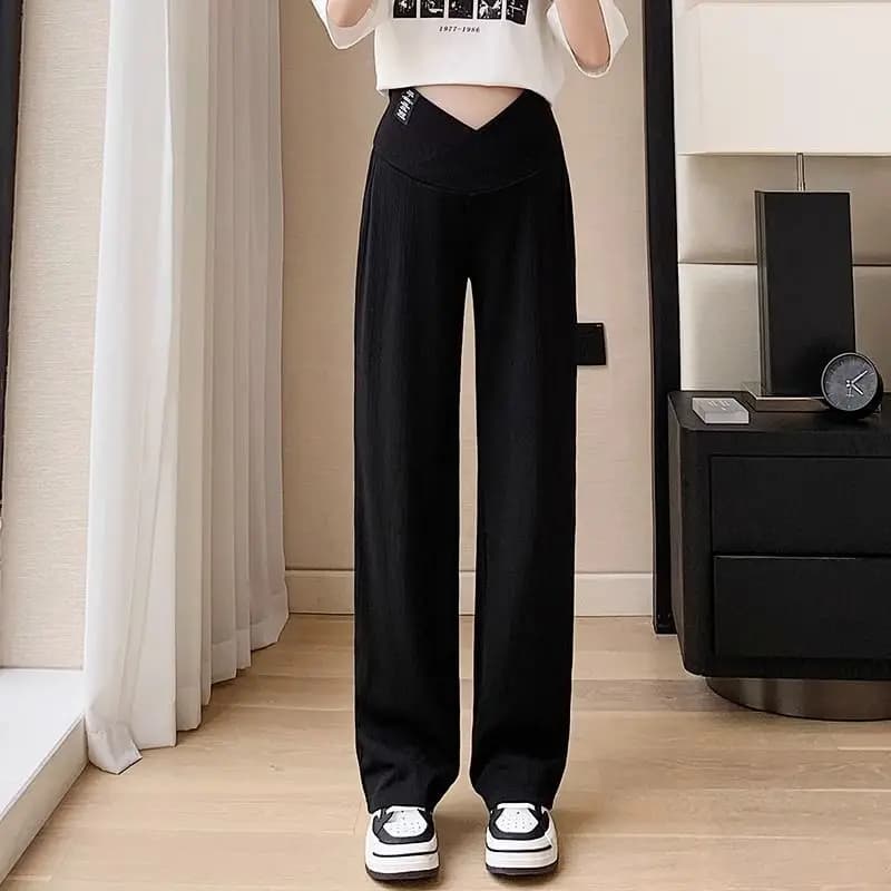 Pantalon d'été fin à jambes larges pour femmes enceintes, ALTERAbdomen, taille haute, fjGrossesse, p