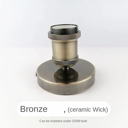 Support de Plafonnier Industriel Rétro, Vis en Céramique, Barre de Surface Technique, Base d'Ampoule