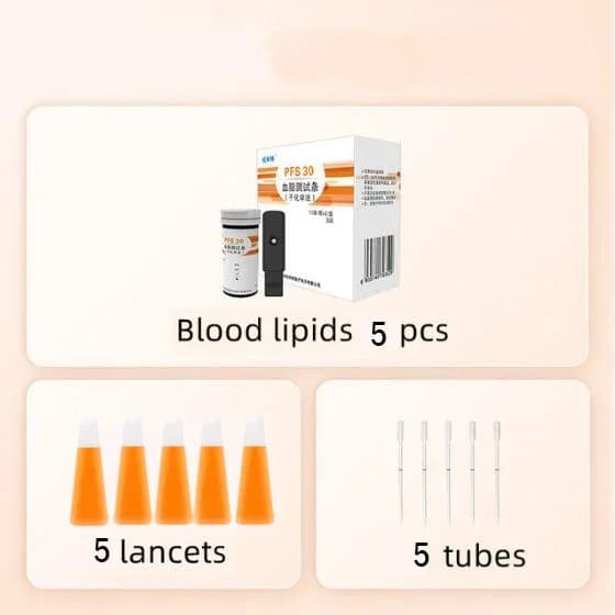 PFS 30A Urit 5 en 1 testeur de profil lipidique bandelettes de Test Total cholestérol triglycéride d