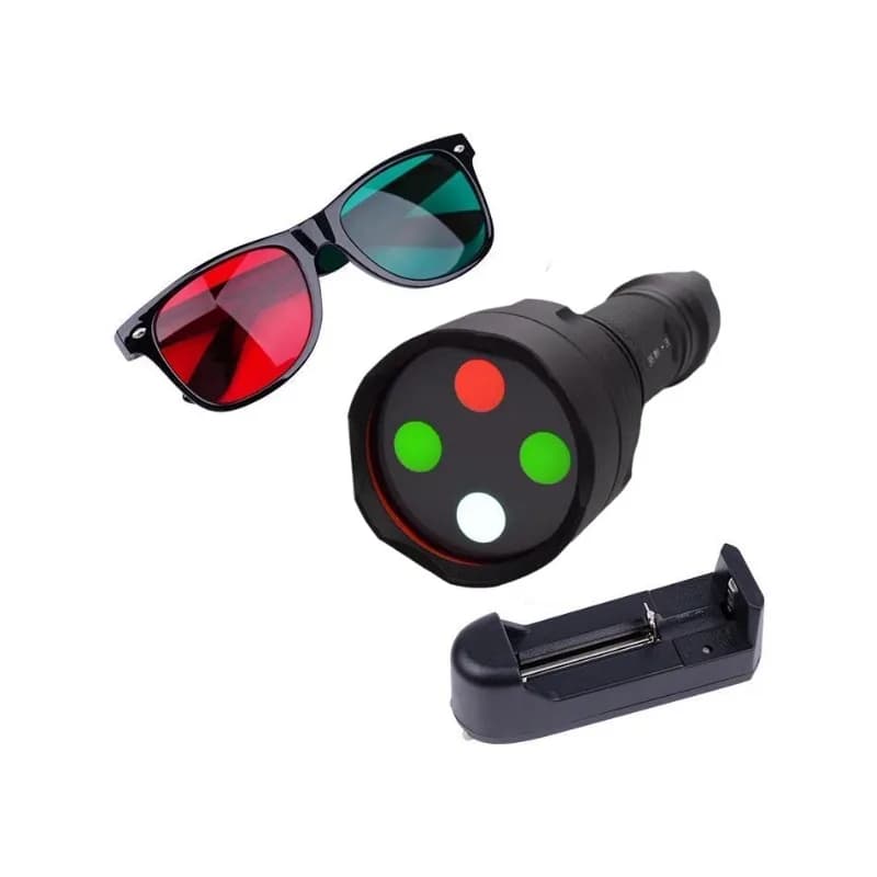 Lumière de Test ophtalmique Rechargeable à 4 trous, lunettes rouges et vertes portables, contrôle de