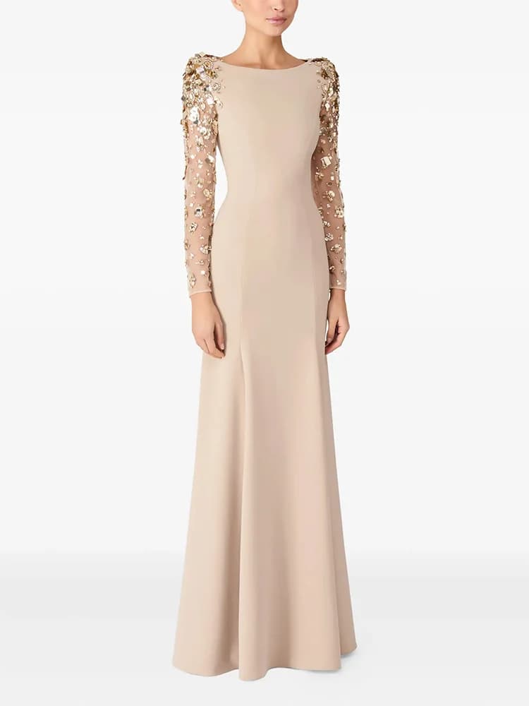 HIGH STREET Nouvelle Collection 2026 Robe Longue de Soirée Designer pour Femme, à Manches Longues, e