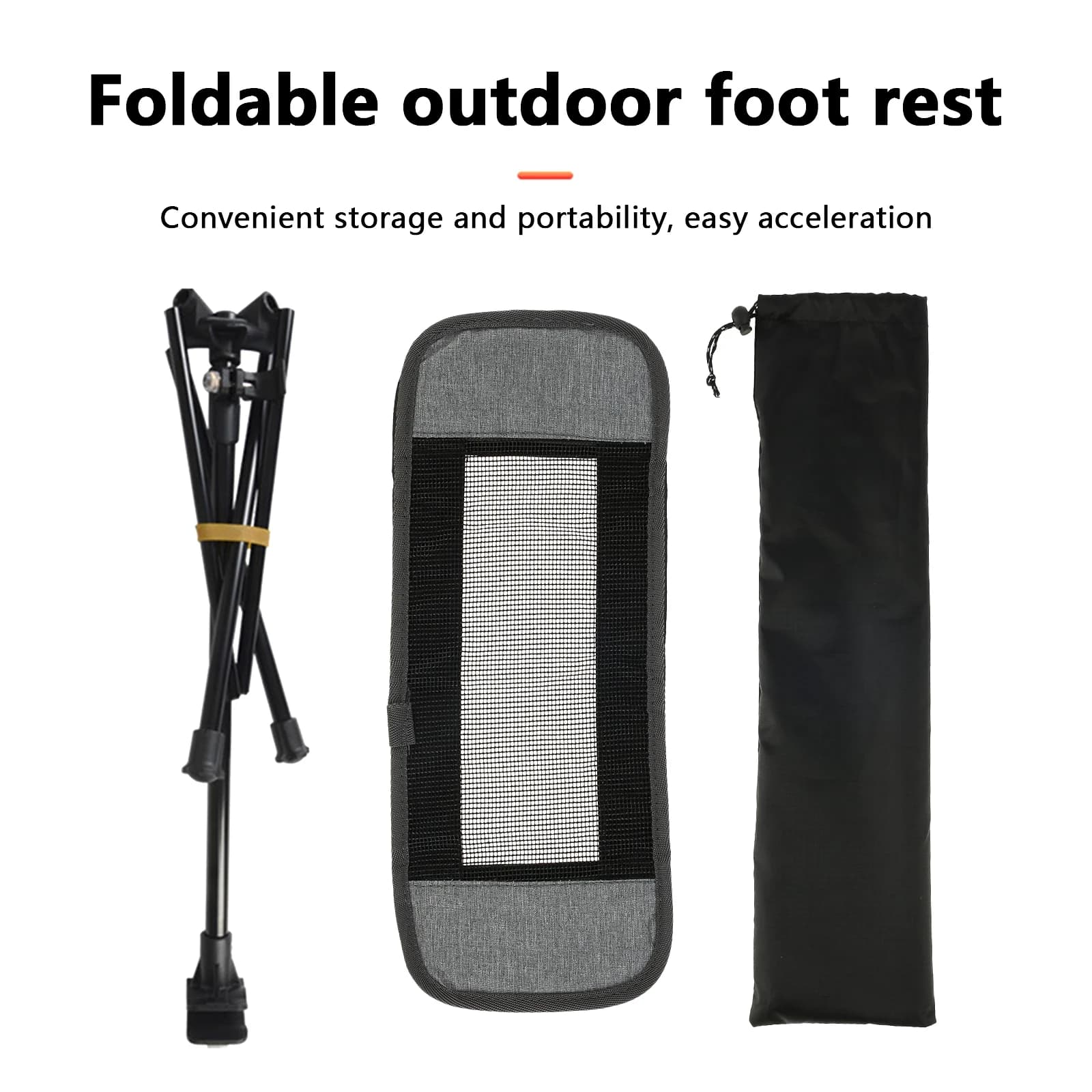 Chaise de camping pliable et portable, repose-pieds rétractable, hamac d'extérieur