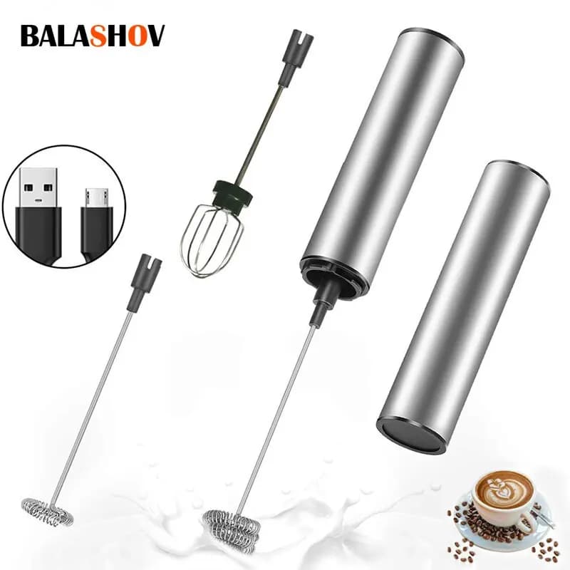 Mini mousseur à lait électrique portable aste par USB, mélangeur à café, batteur à œufs, mousseur de