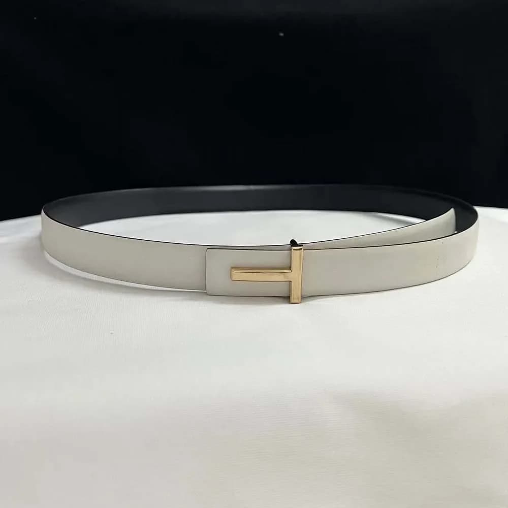 Nouveau 25mm femmes ceinture concepteur réversible en cuir véritable ceinture pour femmes T boucle c