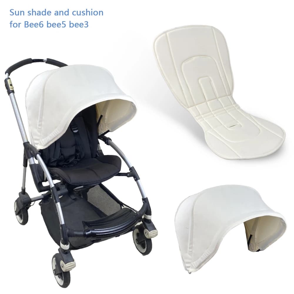 Pare-soleil pour poussette de bébé, auvent et coussin de siège pour Bugaboo Bee6 Bee5 Bee3, housse d