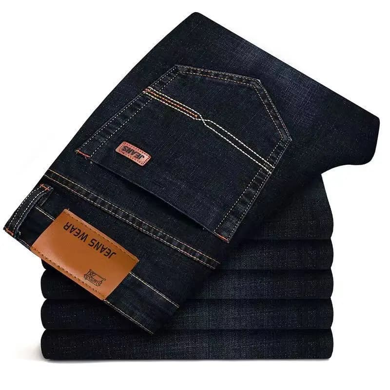 JEAN Nouveau Jean pour Homme Décontracté Coupe Droite Extensible Tendance Classique Noir Bleu Pantal